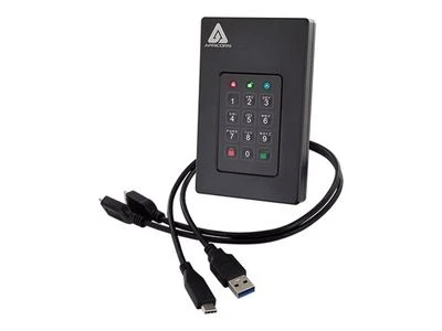 Kietasis diskas Dysk zewnętrzny HDD Apricorn Apricorn Aegis Fortress L3 2000 GB Juodas