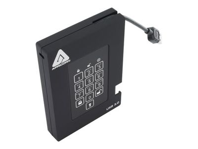 Kietasis diskas Dysk zewnętrzny HDD Apricorn Aegis Fortress 2TB Juodas (A25-3PL256-2000F)