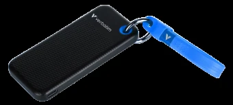 Kietasis diskas Verbatim diskas SSD 1TB - raktų pakabukas su laidu USB 3.2 gen.2 juodos ir mėlynos spalvos 32191