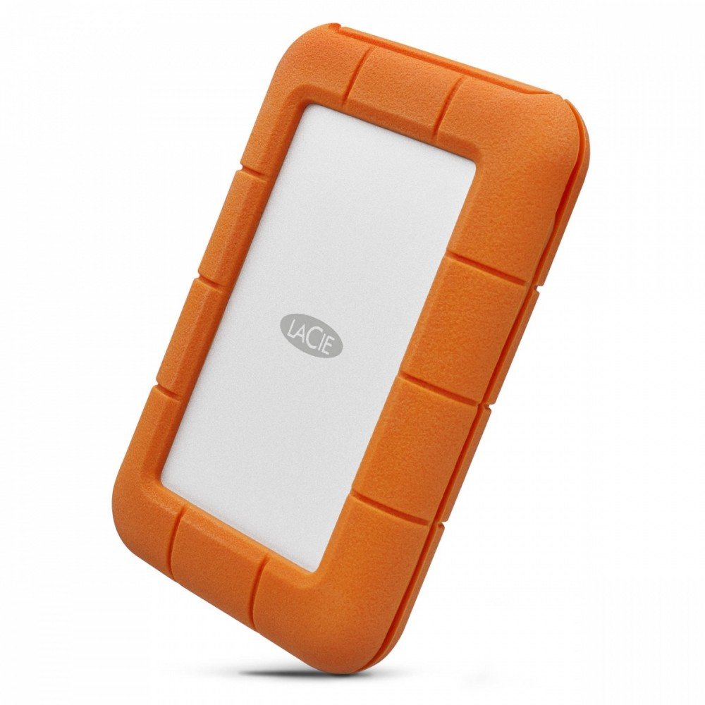 „LaCie Rugged Secure 2 TB“, išorinis kietasis diskas - baltas/oranžinis, USB-C 3.2 Gen 1 (5 Gbit/s)