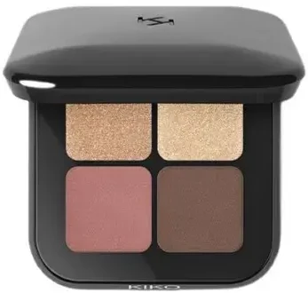 KIKO MILANO Bright Quartet akių šešėlių paletė (02 Rosy Mauve atspalviai) 3,5 g