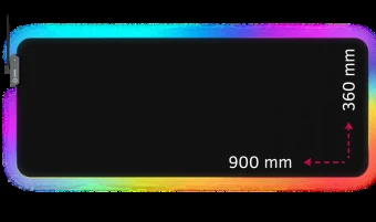 Lorgar Steller 919, Pelės kilimėlis žaidimams, Didelės spartos paviršius, neslystantis guminis pagrindas, RGB apšvietimas, USB jungtis, Lorgar WP Gameware palaikymas, dydis: 900mm x 360mm x 3mm, svoris 0,635kg