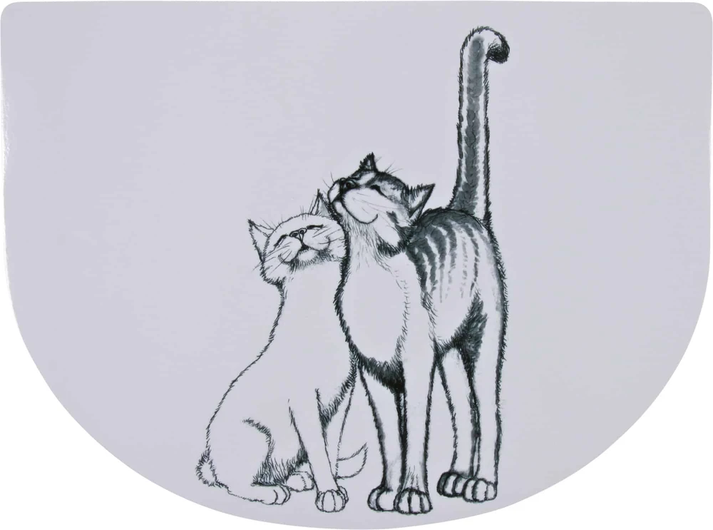 TRIXIE Pussy Cat Kilimėlis dubenėliams, 40x30 cm, baltas