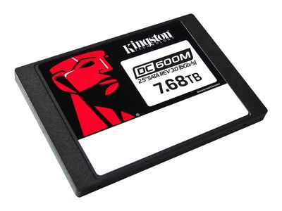 KINGSTON 7,68 TB DC600M 2,5 colio SATA3 mišraus naudojimo duomenų centro SSD, skirtas įmonių serveriams ir NAS (palaikomas „VMWare“)