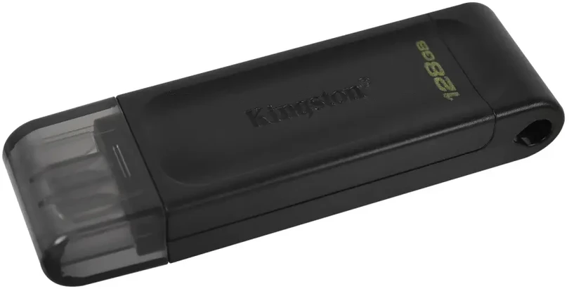 Kingston pendrive 128GB USB-C DT70 juoda