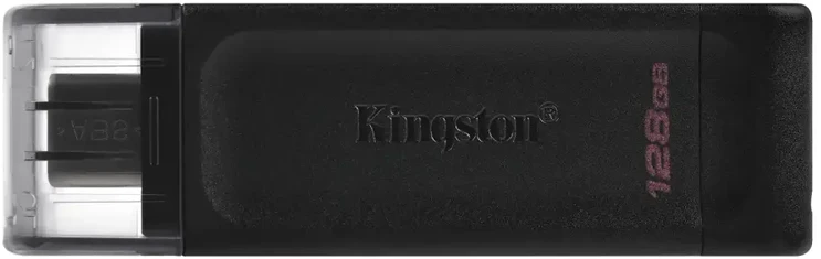 Kingston pendrive 128GB USB-C DT70 juoda