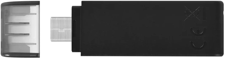 Kingston pendrive 64GB USB-C DT70 juoda