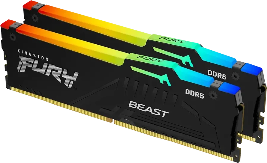 RAM Kingstonas | Fury Beast RGB | 32 komplektas (16GBx2) GB | DDR5 | 5600 MHz | PC/serveris | Registracijos Nr. | ECC Nr