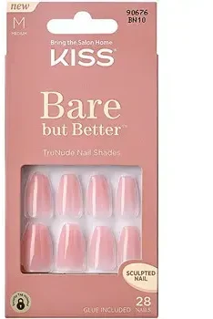 KISS „Bare-Bet-Better Nails“ lakai – „Bare Nude“ 28 vnt.