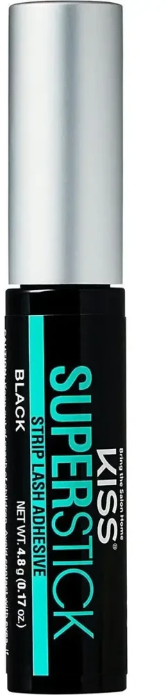 Kiss My Face KISS „Super Stick“ 5 dienų ilgalaikio nešiojimo blakstienų klijai (juosteliniai blakstienų klijai) 4,8 g, juodi
