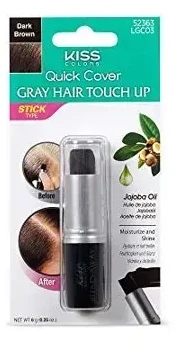 KISS (greito padengimo žilų plaukų korekcijos pieštukas) 6 g, tamsiai ruda