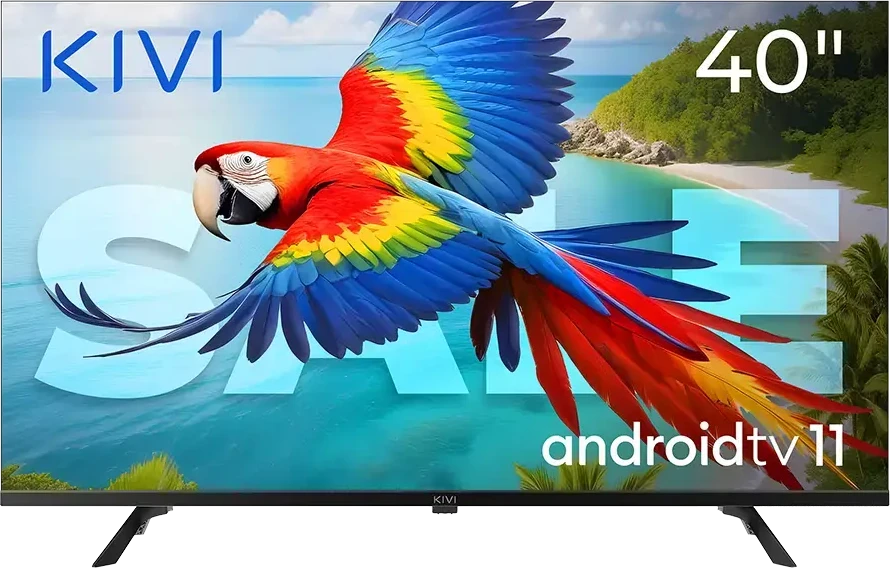 Televizorius Kivi 40', FHD, Google Android TV, Juodas, 1920x1080, 60 Hz, Sound 2x10W, 41 kWh/1000h , BT5, HDMI jungtys 2, 24 months