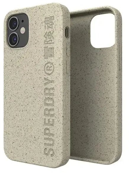 SuperDry Snap Apple iPhone 12 mini Compostable dėklas telefonui smėlio spalvos 42623