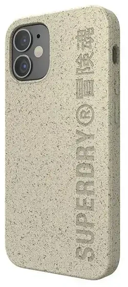 SuperDry Snap Apple iPhone 12 mini Compostable dėklas telefonui smėlio spalvos 42623