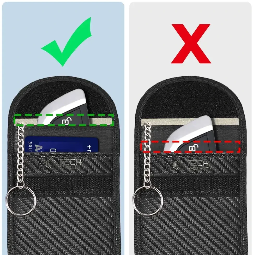 Tech-Protect KLR100 RFID Blocking Car Key – dėklas juodos spalvos – Carbon