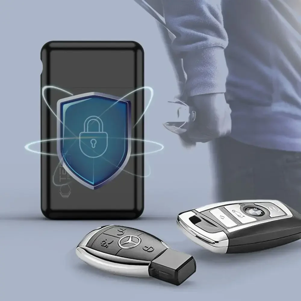 Dėklas „Tech-Protect KLR200“ metalinis automobilio rakto RFID blokavimo įrenginys – Juodas