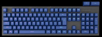 Klaviatūra Genesis Lead 300 tamsiai mėlyna Double Shot Keycaps
