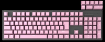 Klaviatūra Genesis Lead 300 rožinė Double Shot Keycaps