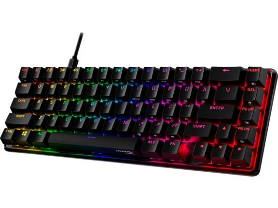 Mechaninė žaidimų klaviatūra HyperX Alloy Origins 65, US išdėstymas, HX Aqua Red Switch