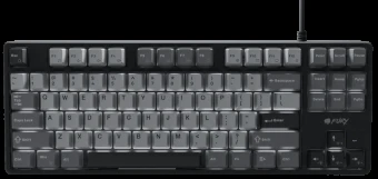 Klaviatūra žaidimams Fury Kanabo K2 US su laidu mechaninė podświetlena juoda-pilka