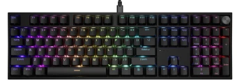 Klaviatūra žaidimams Genesis Thor 404 Gateron Geltona Pro su laidu mechaninė su pašvietimu juoda