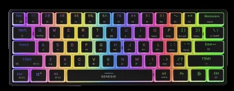 Genesis Klaviatūra žaidimams Thor 660 G2 Gateron Brown belaidė mechaninė su pašvietimu juoda