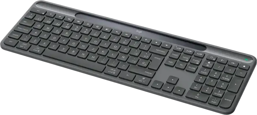 Logitech Signature Slim Solar+ K980 verslui Belaidė klaviatūra, RF+Bluetooth, JAV tarptautinis, grafito spalvos