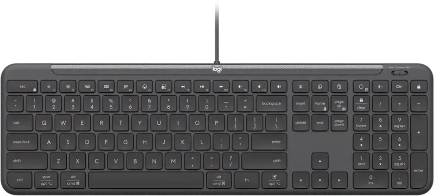 Klaviatūra LOGITECH su laidu KB K620 verslui - GRAPHITE - PAN - USB - NORDIC-613 - USB-C K620B