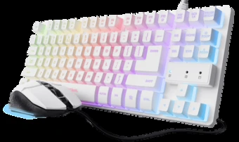 Klaviatūra Trust GXT 798W 2-in-1 Žaidimų Įrangos Rinkinys | Baltas | US