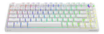 Savio Klaviatūra mechaninė belaidė PHENIX Baltas Gateron Geltona, ABS