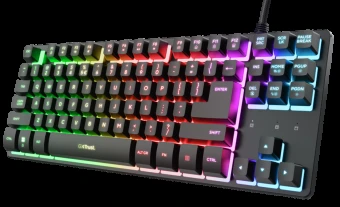 Trust GXT 833 Thado TKL klaviatūra Gaming USB QWERTY US English Juodas