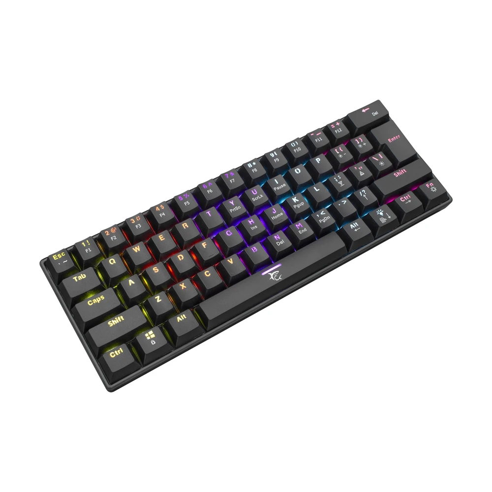 White Shark Klaviatūra žaidimams Juodas Shark Shinobi Outemu Brown su laidu mechaninė su pašvietimu juoda