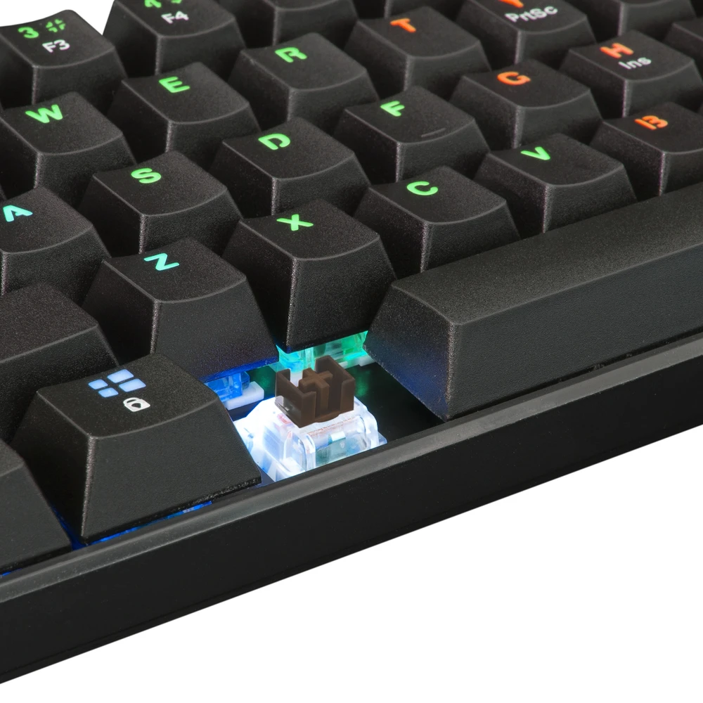 White Shark Klaviatūra žaidimams Juodas Shark Shinobi Outemu Brown su laidu mechaninė su pašvietimu juoda
