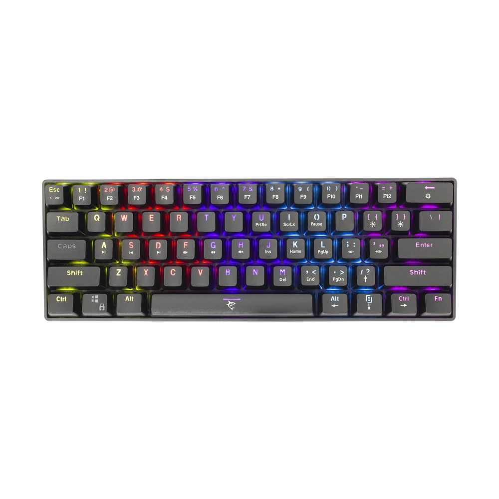 White Shark Klaviatūra žaidimams Juodas Shark Shinobi Outemu Brown su laidu mechaninė su pašvietimu juoda