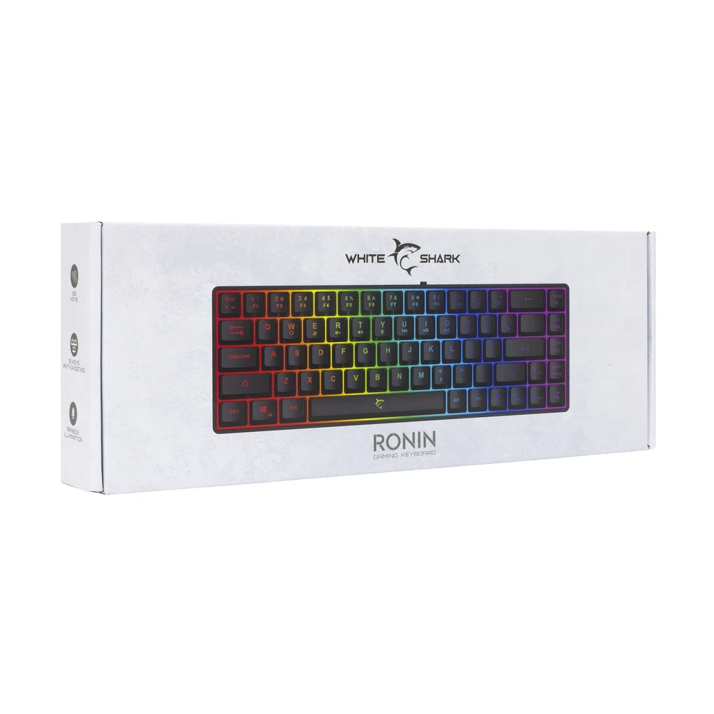 White Shark Klaviatūra Baltas Shark RONIN juoda