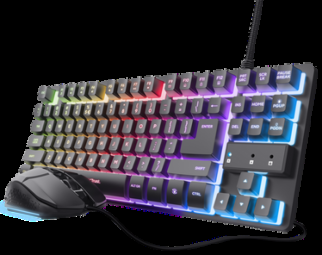 Klaviatūra Trust GXT 798 2-in-1 Žaidimų Įrangos Rinkinys | Juodas | US