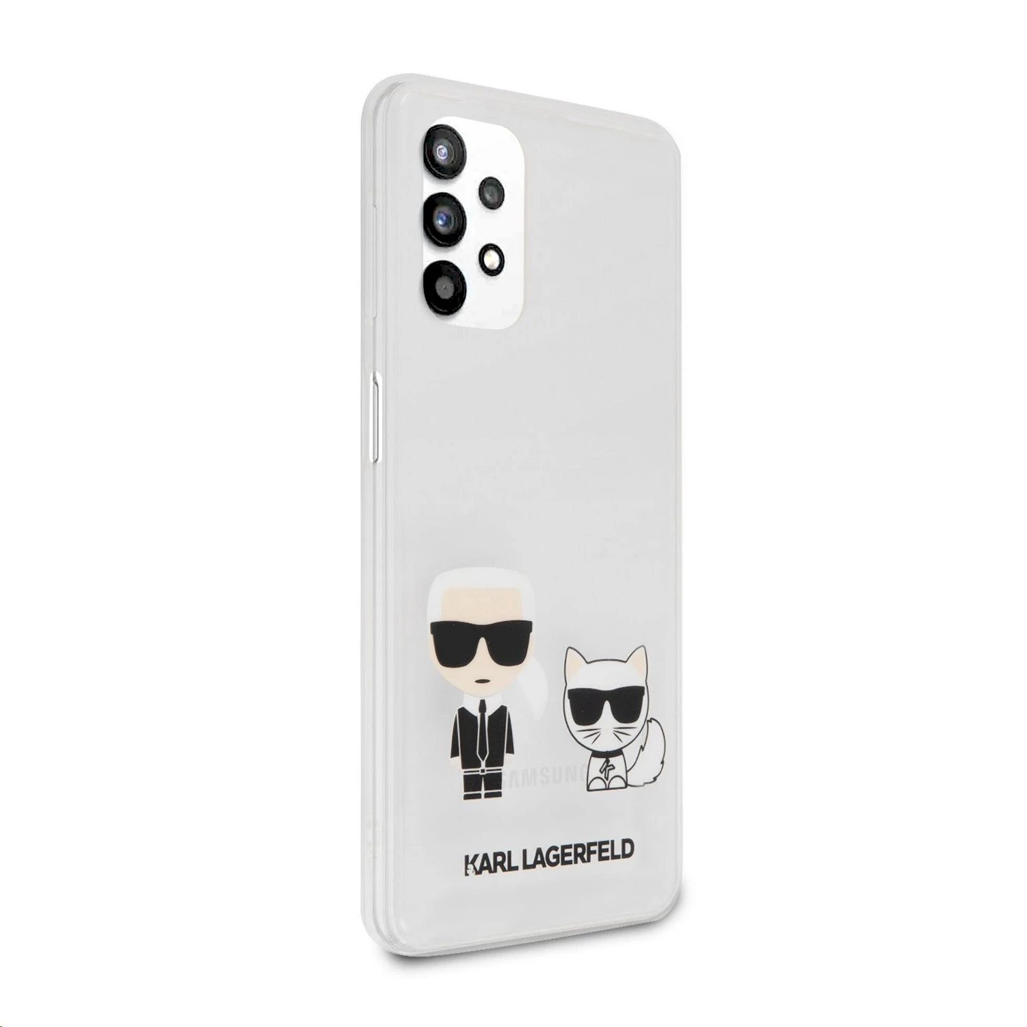 Karl Lagerfeld KLHCA32CKTR A326 A32 5G kietas dėklas, skaidrus Karl & Choupette