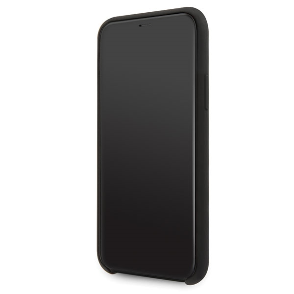 Karl Lagerfeld KLHCN58SLFKBK iPhone 11 Pro kietas dėklas juodas / juodas silikoninis ikoninis