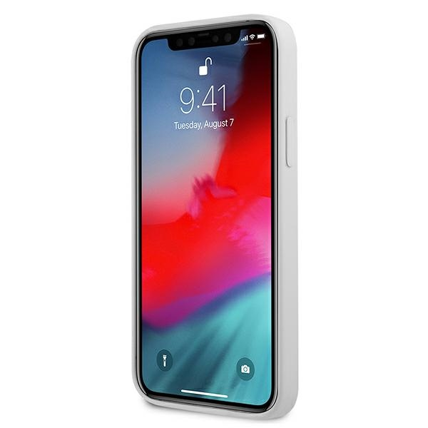 Diesel Snap Dėklas skaidrus AOP Apple iPhone 12 Pro Max raudona-pilka red-pilkas 42568