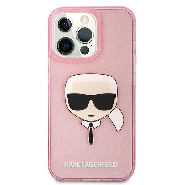 Dėklas Karl Lagerfeld KLHCP13LKHTUGLP, skirtas iPhone 13 Pro / 13, rožinis
