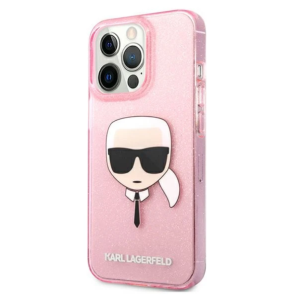 Dėklas Karl Lagerfeld KLHCP13LKHTUGLP, skirtas iPhone 13 Pro / 13, rožinis