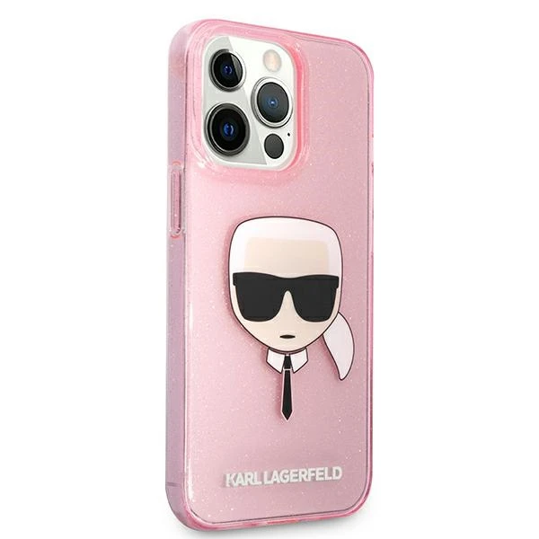 Dėklas Karl Lagerfeld KLHCP13LKHTUGLP, skirtas iPhone 13 Pro / 13, rožinis