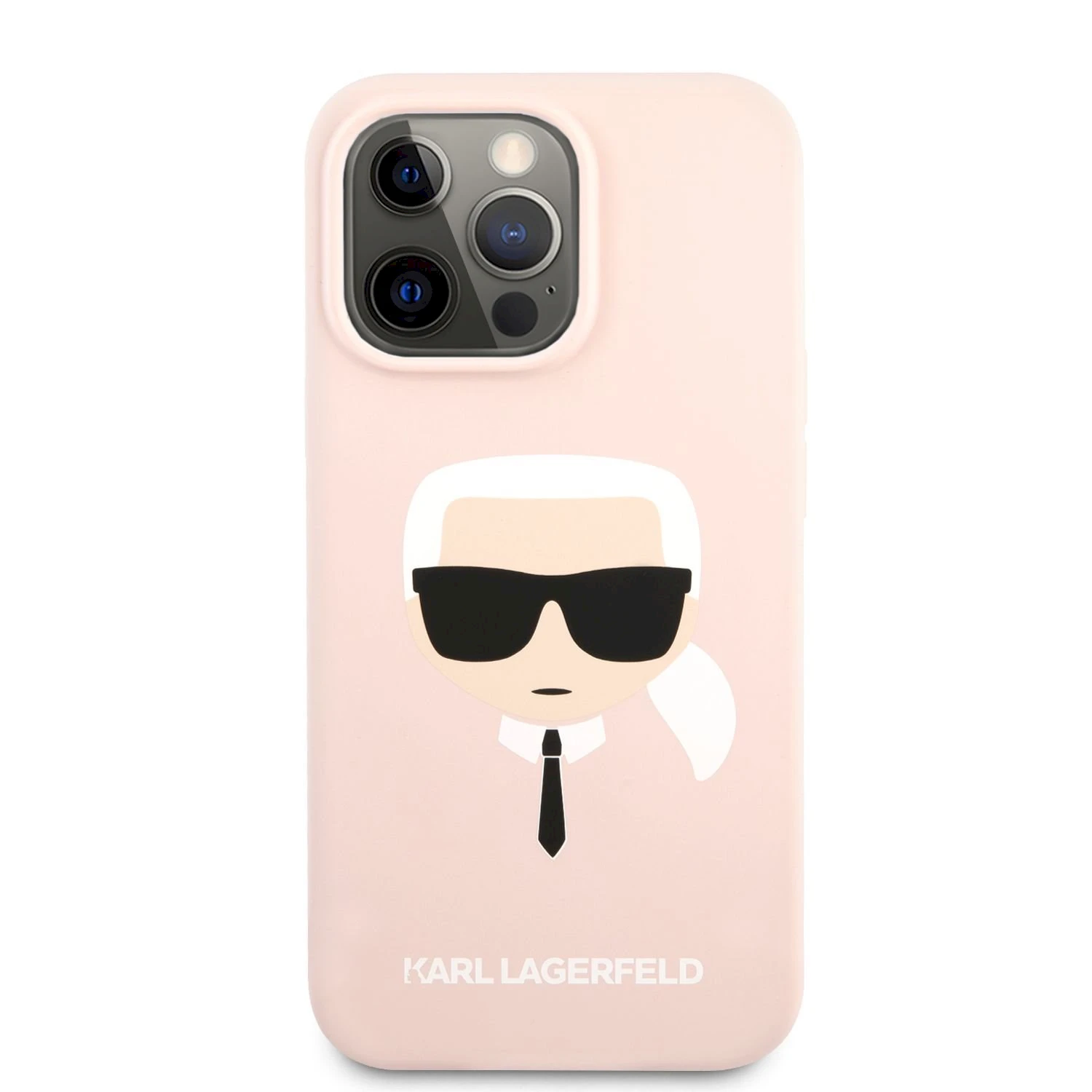 Karl Lagerfeld KLHCP13LSLKHLP Apple iPhone 13 Pro / 13 6,1″ light rožinės spalvos kietas dėklas Silicone Karl`s