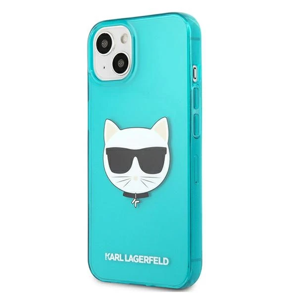 Karl Lagerfeld KIETAS DĖKLAS KLHCP13SCHTRB IPHONE 13 MINI BLIZGANTIS CHOUPETTE FUN Mėlynas