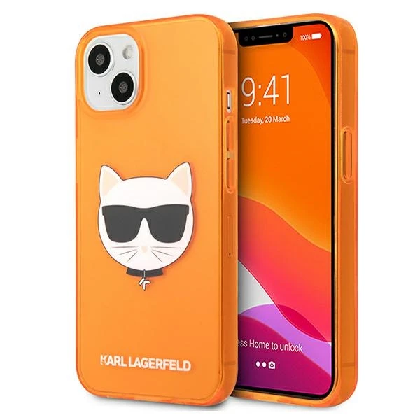 Dėklas Karl Lagerfeld iPhone 13 mini, oranžinis
