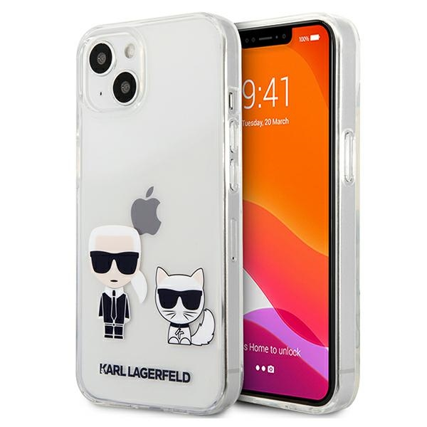 Skaidrus dėklas Karl Lagerfeld Karl & Choupette iPhone 13 mini