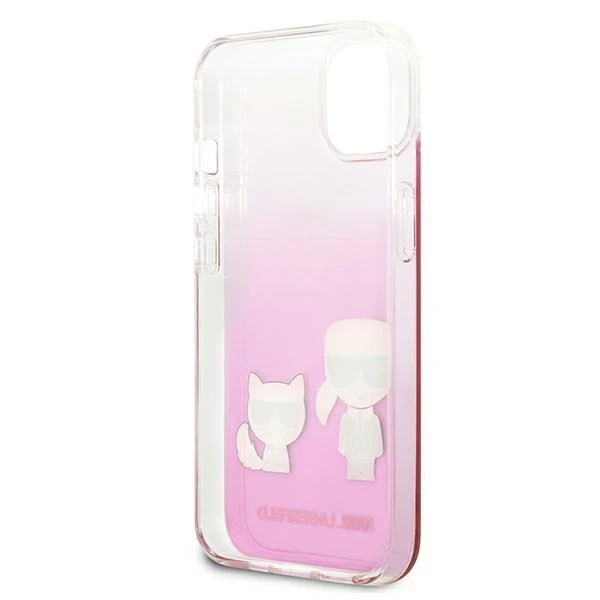 Dėklas Karl Lagerfeld KLHCP13SCKTRP HARDCASE KARL&CHOUPETTE IPHONE 13 MINI Rožinis
