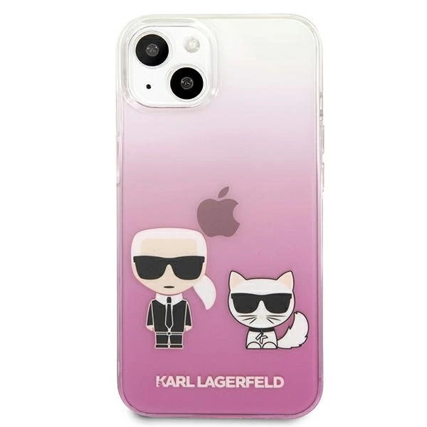 Dėklas Karl Lagerfeld KLHCP13SCKTRP HARDCASE KARL&CHOUPETTE IPHONE 13 MINI Rožinis