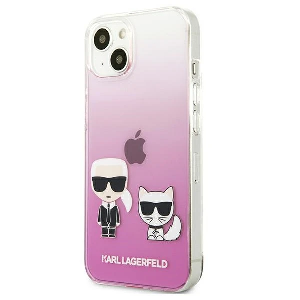 Dėklas Karl Lagerfeld KLHCP13SCKTRP HARDCASE KARL&CHOUPETTE IPHONE 13 MINI Rožinis