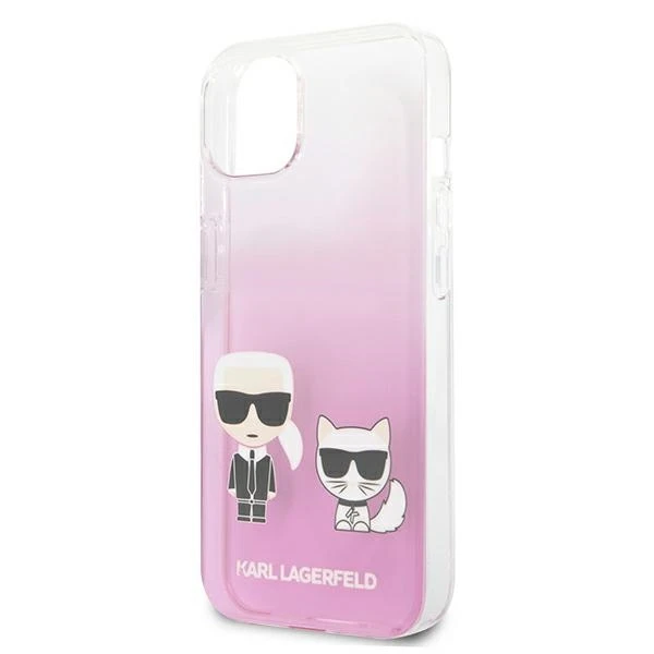 Dėklas Karl Lagerfeld KLHCP13SCKTRP HARDCASE KARL&CHOUPETTE IPHONE 13 MINI Rožinis